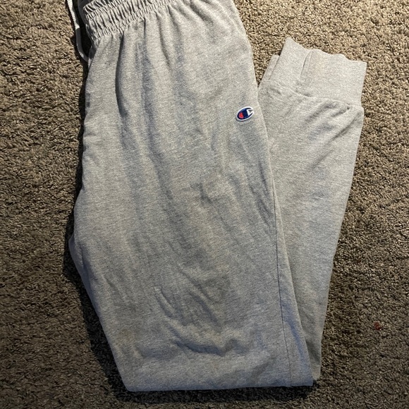 NWOT Men’s Champion Gray Joggers sweat pants Elastic Wristband and Drawstring - Picture 5 of 6